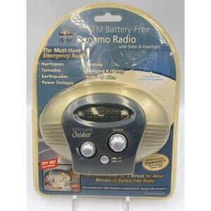 Innovage  Outdoor  AM FM Battery Free Dynamo Radio  Siren & Flashlight Crank NEW